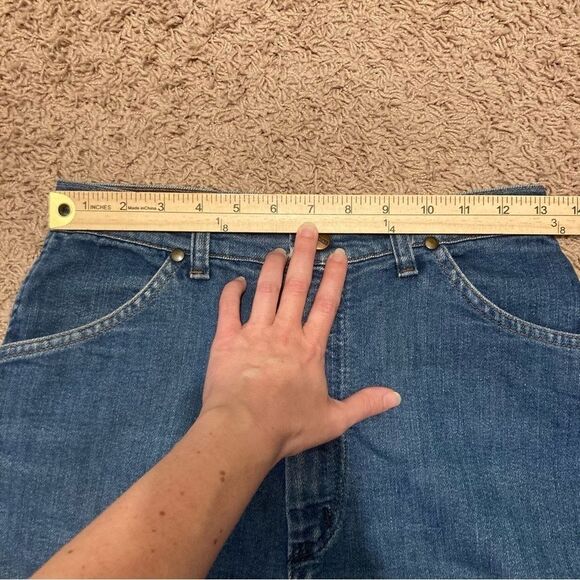 Maverick Super High Waisted Dark Wash Blue Jeans Misses Size 14 Soft Jeans Retro - Picture 7 of 10